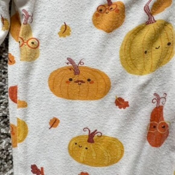 Angel Dear Bamboo Footie Sleepy Pajama Longsleeve Halloween Pumpkins 12-18 Month - Picture 3 of 5